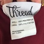 THREAD Bridesmaid Ines Chiffon Sleeveless Gown Burgundy Dessy Collection Size 18 Red Photo 5