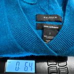 Halogen blue teal 100% cashmere cardigan oversize wide vneck sweater : Box L01: Size undefined Photo 11