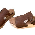 Free People Farylrobin x Dara Pigskin Leather Platform Clog Slides Photo 4