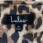 Lulus Madelynn brown leopard print tie-front top size M Photo 7