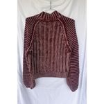 Free People  Sweetheart Mock Neck Sweater Chunky Knit Garnet Grotto Women’s Small Photo 6