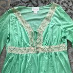 Vintage Moodsetter Nylon & Lace Nightgown and Robe Set Green Large Photo 2