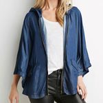 Forever 21 NEW  Contemporary Hood Casual Jacket Dark Denim Women's US Size Small Photo 0