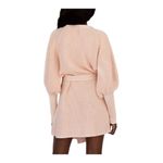Sabo Skirt  womens Large knit wrap sweater dress elle tie waist pink v neck Photo 5