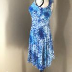 Cynthia Rowley  Blue White Print Dress Small Flare Photo 6