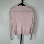 Pink 100% Linen Knit Sweater Sz XS Soft Girl Coquette Preppy Cottage Core Photo 2