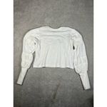 Pilcro Anthropologie Smocked Ruched Long Sleeve Top White Size Small Photo 3