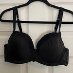 IZOD Black Bra Lace Trim Full Coverage Adjustable Straps 38C Intimates Feminine Photo 0