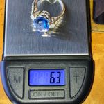 Color Changing Fluorite Sterling Silver Cocktail Ring Size 10 Blue Photo 9