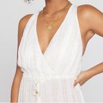 l*space L  Kenzie Magic Hour Cover Up Dress Cream Metallic Side Slits New Small Photo 1