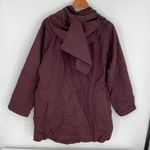 Style & Co Style Co Lightweight Packable Anorak Jacket Burgundy Drawstring Hood Zip Size 2 Photo 1