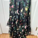 Marchesa Notte Flowering Halter Neck High Low Gown in Black Multi 0 Photo 5