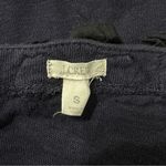 J.Crew  Women’s S Navy Blue Black Ruffle Garland Neck Cotton Scoop Neck T-Shirt Photo 4