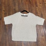 Chico's  Gold Metallic Short Sleeve Knit Top Sweater Size 3 (XL/16 US) NWT Photo 4