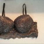 Thalia Sodi Bra Deep Purple Metallic Longline Lace Underwire Bra Sz 38C EUC Photo 2
