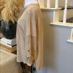 Anthropologie Figs & Flowers Woven Split V-Neck 3/4 Sleeve Peasant Blouse SZ M Photo 5