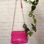 Faux Leather Quilted Chain Bag Pink Photo 6