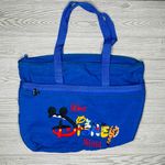 Disney Vintage 2000s  Embroidered Cartoon Bag Blue Rare Donald , Mickey , Pooh Photo 0