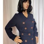 Vintage OOAK Navy coat dress double Photo 2