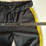 ZARA High Waisted with Side Stripe Trouser Pant Women’s size Medium black jogger Photo 12