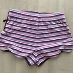 Juicy Couture  Black Label “Poolside” Cotton Velour Striped High Waist Shorts Photo 2