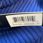 Royal Blue Ribbed Cowl Neck Tunic Sweater Women's Plus Size 2X Photo 4