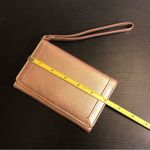 Neiman Marcus NWT New  Flap-Top Tech Rose Gold Wristlet Photo 3