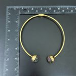 Trina Turk Gold-tone Multicolored Rhinestones Ball Cap Ends Cuff Collar Necklace Photo 7
