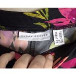 Susan Graver Susan‎ Graver Womens 2X Colorful Floral Liquid Knit Cropped Pants Pockets Resort Photo 4