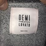 Fabletics  Demi Lovato athletic cropped gray striped S sweatshirt Photo 3