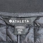 Athleta  Quilted Bomber Jacket Black Zipper Pockets Long Sleeve XL Photo 2