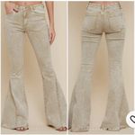 Flared Tan Denim Jeans Size M Photo 2
