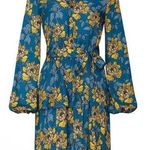 RTR Louna Floral Ruffle Layer Long Sleeve Dress size XS Blue Photo 0