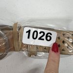 Calvin Klein  Size L Belt Leather Beige Perforated Silver Tone Buckle Vtg Women’s Photo 13