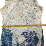 Reba  Blue and Cream Patterned Maxi Dress Size Large. E55 Photo 8