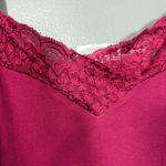 Avenue  Dark Pink Lace Trim Y2K V-Neck Tank Top - Size 14/16 - Women's Plus Size Photo 3