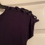 No Comment  Black Short Cut Out Sleeve Top Photo 1