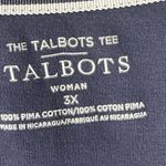 Talbots Women's Solid V Neck Navy Blue Weekend Tee Pullover Long Sleeve Sz 3X Photo 5