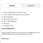 Farm Rio Women’s Bird Flowers Pleated Shirt Multicolor Photo 12