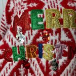 Holiday Time Red "Merry Christmas" Christmas Ugly Sweater Size L NEW Photo 4