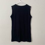 Ralph Lauren Lauren Black V-Neck Sleeveless Shift Mini Dress with Gold Buttons Photo 3