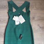 Herve Leger NEW Cutout Bandage Midi Dress In Emerald Medium Photo 9