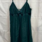 Victoria's Secret Vintage  1990s emerald green satin chemise slip dress lingerie Photo 0