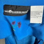 Sag Harbor Vintage  90s cobalt blue and purple floral maxi dress size 12 Photo 4