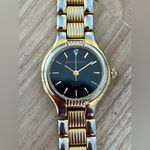 Pierre Cardin Vintage Ladies Watch Diamond Black Dial Two-Tone Bracelet Photo 2