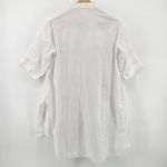 Aura  White Eyelet Embroidered Tunic‎ Top Shirt Dress XL Cotton Blend Button Up Photo 4