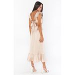 Show Me Your Mumu  Zoey Midi Dress in Champagne Luxe Satin L NWT Photo 8