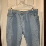 SheIn Light Wash Denim Raw Hem Cropped Jeans 3XL Photo 7