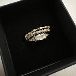 Boutique Gold tone stack ring set of 3 Sz 6 Photo 0