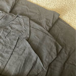 Commense Linen Pleated Maxi Skirt Black Size Small Lined Full A Line Like New Photo 8